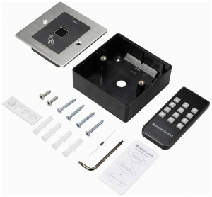 Sygonix Ujjlenyomat/RFID bel&eacute;ptető rendszer S&uuml;llyeszett 12 V/DC, 18 V/DC IP66 (SY-6097868)