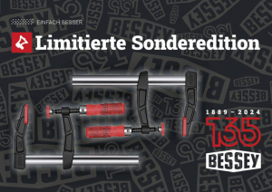BESSEY Jubileumi szett 2x temper&ouml;ntv&eacute;ny bilincs    Szor&iacute;t&aacute;si sz&eacute;less&eacute;g (max.):250 mm Visszavon&aacute;s:120 mm (TGA25SET-135)