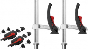 BESSEY Prom&oacute;ci&oacute;s k&eacute;szlet szor&iacute;t&oacute;szersz&aacute;mokkal az asztali munk&aacute;hoz   Szor&iacute;t&aacute;si sz&eacute;less&eacute;g (max.):150 mm Visszavon&aacute;s:80 mm (MFT-A)