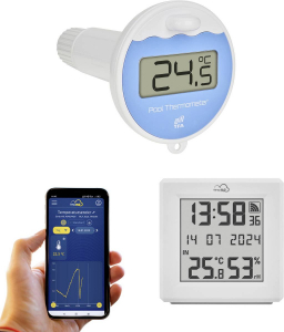 TFA Dostmann TFA.me Starter Set mit WLAN Gateway und Poolsender Medence hőm&eacute;rő Feh&eacute;r (35.8110.02)
