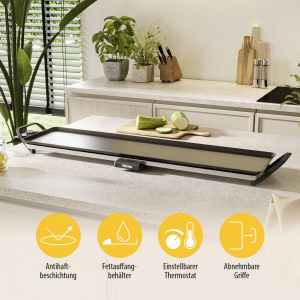 Tristar Slim XL  Elektromos Grillező lap Fekete (BP-2669)