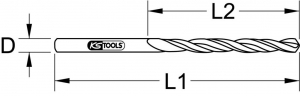 KS Tools HSS TIN Spir&aacute;lf&uacute;r&oacute; 13 mm DIN 338 5 db (330.4130)