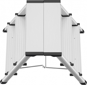 Hailo D60  Alum&iacute;nium Kettős &ouml;sszehajthat&oacute; fell&eacute;pő &Ouml;sszecsukhat&oacute; Munkamagass&aacute;g (max.): 235 cm Ez&uuml;st, Fekete 2.8 kg (4443-701)