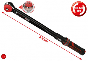 KS Tools ERGOTORQUEprecision  Nyomat&eacute;kkulcs Racsnival 1/2 (12.5 mm) 80 - 420 Nm (516.1482)