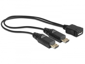 Delock 65440 USB micro B anya > 2 x USB micro-B apa kábel  20,5cm