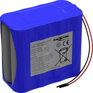 Ansmann 4S2P Akkucsomag Cellasz&aacute;m: 8 Elem- &eacute;s akkum&eacute;ret: 18650 K&aacute;bel L&iacute;tiumion 14.4 V 7000 mAh (2447-3035-20)