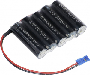 Panasonic eneloop Pro F1x5 Graupner Akkucsomag Cellasz&aacute;m: 5 Elem- &eacute;s akkum&eacute;ret: Ceruza (AA) K&aacute;bel, Dug&oacute; NiMH 6 V 2450 mAh (134059)
