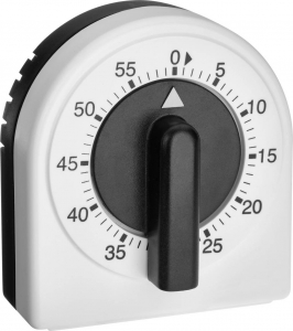 TFA Dostmann Analoger K&uuml;chen-Timer Visszasz&aacute;ml&aacute;l&oacute; &oacute;ra Feh&eacute;r-fekete anal&oacute;g (38.1041)