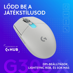 Logitech G305 X SUPERLIGHT vezet&eacute;k n&eacute;lk&uuml;li Gaming eg&eacute;r feh&eacute;r (910-007747)