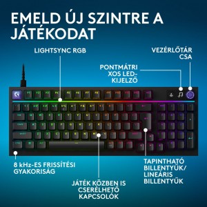 Logitech G316 X 98 mechanikus Gaming US billentyűzet fekete (920-014195)