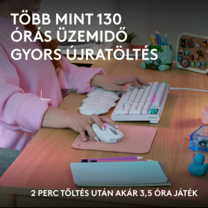 Logitech G305 X SUPERLIGHT vezet&eacute;k n&eacute;lk&uuml;li Gaming eg&eacute;r feh&eacute;r (910-007747)