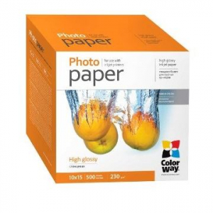 ColorWay Fot&oacute;pap&iacute;r Magasf&eacute;nyű, 230 g/m, 10x15, 500 lap  (PG2305004R)