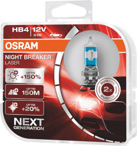 Osram Halog&eacute;n f&eacute;nyforr&aacute;s Night Breaker Laser Next Generation HB4 51 W 12 V (9006NL-2HB)