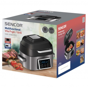 Sencor SBG 8900SS multifunkci&oacute;s forr&oacute;levegős s&uuml;tő/grill