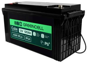 Green Cell &Oacute;lomakku   &Oacute;lom-vlies (AGM) 120 Ah 12 V 1 db (GC-AGM12V120AH-J)
