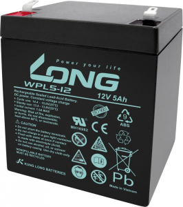 Long &Oacute;lomakku   &Oacute;lom-vlies (AGM) 5 Ah 12 V 1 db (WPL5-12-M/F2)