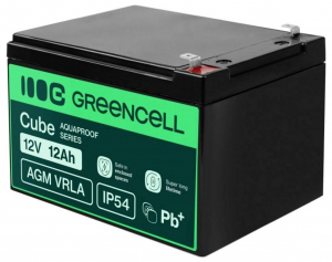Green Cell &Oacute;lomakku   &Oacute;lom-vlies (AGM) 12 Ah 12 V 1 db (GC-AGM12V12AH-J)