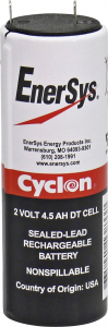 EnerSys Hawker Cyclon DT &Oacute;lomakku 2 V 4.5 Ah &Oacute;lom-vlies (AGM) (O x Ma) 34 mm x 103 mm 4,8 mm-es lapos&eacute;rintkezős dug&oacute; Karbantart&aacute;smentes, Tekercses cel