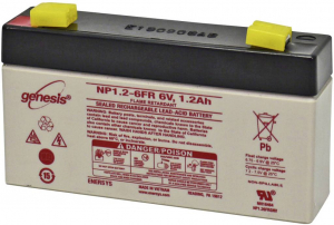 EnerSys Hawker Standby Genesis &Oacute;lomakku 6 V 1.2 Ah &Oacute;lom-vlies (AGM) (Sz x Ma x M&eacute;) 97 x 56 x 25 mm 6,35 mm-es lapos&eacute;rintkezős dug&oacute; Karbantart&aacute;smentes,
