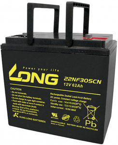 Long &Oacute;lomakku 12 V 62 Ah &Oacute;lom-vlies (AGM) (Sz x Ma x M&eacute;) 226 x 214 x 135 mm M6 csavaros csatlakoz&oacute; Ciklus&aacute;ll&oacute;, Kis &ouml;nkis&uuml;l&eacute;s, (22NF305CNE)