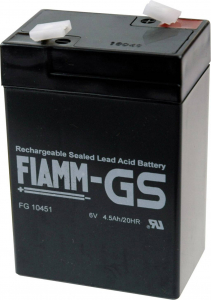 Fiamm PB-6-4,5 &Oacute;lomakku 6 V 4.5 Ah &Oacute;lom-vlies (AGM) (Sz x Ma x M&eacute;) 70 x 106 x 47 mm 4,8 mm-es lapos&eacute;rintkezős dug&oacute; Karbantart&aacute;smentes, Kis &ouml;nkis&uuml;l&eacute;s (