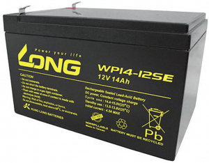 Long &Oacute;lomakku 12 V 14 Ah &Oacute;lom-vlies (AGM) (Sz x Ma x M&eacute;) 151 x 100 x 98 mm 6,35 mm-es lapos&eacute;rintkezős dug&oacute; Ciklus&aacute;ll&oacute;, Kis &ouml;nkis&uuml;l&eacute;s, (WP14-12SE)
