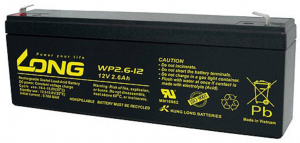 Long &Oacute;lomakku 12 V 2.6 Ah &Oacute;lom-vlies (AGM) (Sz x Ma x M&eacute;) 178 x 66 x 35 mm 4,8 mm-es lapos&eacute;rintkezős dug&oacute; Kis &ouml;nkis&uuml;l&eacute;s, Karbantart&aacute;smentes (WP2.6-12)