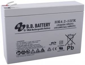 B.B. Battery B.B. -VDS &Oacute;lomakku 12 V 4200 mAh &Oacute;lom-vlies (AGM) (Sz x Ma x M&eacute;) 140 x 100 x 39 mm 6,35 mm-es lapos&eacute;rintkezős dug&oacute; VDS tanus&iacute;tv&aacute;ny, (HR4.