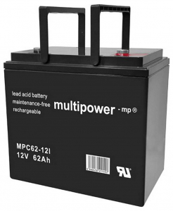 multipower MPC62-12I &Oacute;lomakku 12 V 62 Ah &Oacute;lom-vlies (AGM) (Sz x Ma x M&eacute;) 226 x 214 x 135 mm M6 csavaros csatlakoz&oacute; Ciklus&aacute;ll&oacute;, Karbantart&aacute;smentes, Kis