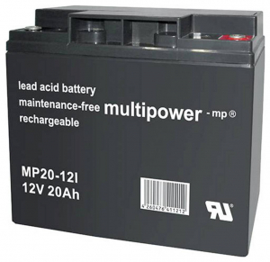 multipower MP20-12I &Oacute;lomakku 12 V 20 Ah &Oacute;lom-vlies (AGM) (Sz x Ma x M&eacute;) 76 x 167 x 181 mm M5 csavaros csatlakoz&oacute; Karbantart&aacute;smentes, Kis &ouml;nkis&uuml;l&eacute;s (14