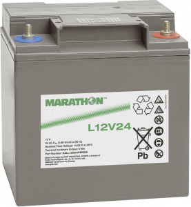 GNB Marathon &Oacute;lomakku 12 V 23.5 Ah  L12V24  &Oacute;lom-vlies (AGM) 168 x 174 x 127 mm Karbantart&aacute;smentes (NALL120024HM0MA)