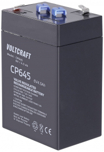 VOLTCRAFT CE6V/4,5Ah &Oacute;lomakku 6 V 4.5 Ah &Oacute;lom-vlies (AGM) (Sz x Ma x M&eacute;) 70 x 107 x 47 mm 4,8 mm-es lapos&eacute;rintkezős dug&oacute; Karbantart&aacute;smentes (VC-127139