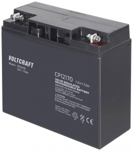VOLTCRAFT CE12V/17Ah &Oacute;lomakku 12 V 17 Ah &Oacute;lom-vlies (AGM) (Sz x Ma x M&eacute;) 181 x 167 x 77 mm M5 csavaros csatlakoz&oacute; Karbantart&aacute;smentes (VC-12713975)