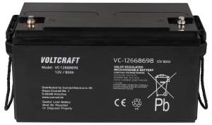 VOLTCRAFT VC-12668698 &Oacute;lomakku 12 V 80 Ah &Oacute;lom-vlies (AGM) (Sz x Ma x M&eacute;) 350 x 179 x 167 mm Karbantart&aacute;smentes, Kis &ouml;nkis&uuml;l&eacute;s (VC-16623040)