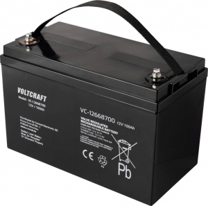 VOLTCRAFT VC-12668700 &Oacute;lomakku 12 V 100 Ah &Oacute;lom-vlies (AGM) (Sz x Ma x M&eacute;) 330 x 215 x 171 mm Karbantart&aacute;smentes, Kis &ouml;nkis&uuml;l&eacute;s (VC-16623050)