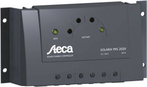 Steca Szol&aacute;r t&ouml;lt&eacute;sszab&aacute;lyz&oacute; modul 12 V, 24 V 20 A   Solarix PRS 2020 (101477)