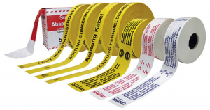 Cellpack No.26/STARKSTROMKAB./0.15-40-250/YE 26. sz&aacute;m&uacute; nagyfesz&uuml;lts&eacute;gű k&aacute;bel Jelzőszalag Optim&aacute;lis telep&iacute;t&eacute;s 40 cm-rel a t&aacute;pvezet&eacute;k felett (O x Ma) 22