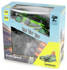 Amewi 1:24 RC modellaut&oacute; Elektro RC-Modell Z&ouml;ld (21132)