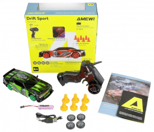 Amewi 1:24 RC modellaut&oacute; Elektro RC-Modell Z&ouml;ld (21132)