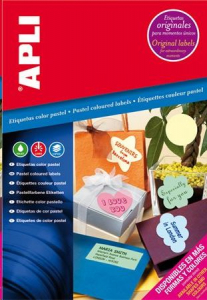 APLI 70x37 mm etikett, pasztell r&oacute;zsasz&iacute;n 480 darab (LCA11843)