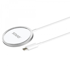 Savio m&aacute;gneses indukci&oacute;s t&ouml;ltő USB-C csatlakoz&oacute;val 15W (LA-11)