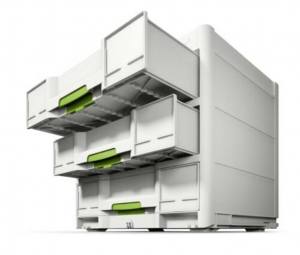 Festool Systainer SYS3-SORT/3 M 337  Sz&aacute;ll&iacute;t&oacute; doboz (H x Sz x Ma) 396 x 296 x 337 mm (577769)