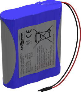 Ansmann 3S1P Akkucsomag Cellasz&aacute;m: 3 Elem- &eacute;s akkum&eacute;ret: 18650 K&aacute;bel L&iacute;tiumion 10.8 V 3350 mAh (2447-0107)