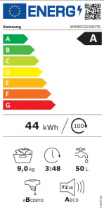 Samsung WW90CGC04DTELE el&ouml;lt&ouml;ltős mos&oacute;g&eacute;p 9kg feh&eacute;r
