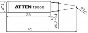 TOOLCRAFT Forraszt&oacute;hegy K&uacute;pos Hegy m&eacute;ret 0.8 mm Cs&uacute;cs hossza 17 mm Tartalom, tartalmi egys&eacute;gek rendel&eacute;senk&eacute;nt 1 db (TO-7469211)