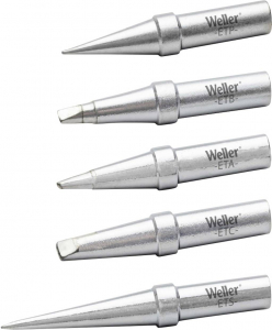 Weller Forraszt&oacute;hegy k&eacute;szlet V&eacute;ső forma, G&ouml;mb&ouml;lyű, Hegyes forma Tartalom, tartalmi egys&eacute;gek rendel&eacute;senk&eacute;nt 1 k&eacute;szlet (T0054104699)