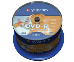 Verbatim DVD-R 4.7GB 16x DVD lemez nyomtathat&oacute; 50db/henger  (43744/43533)