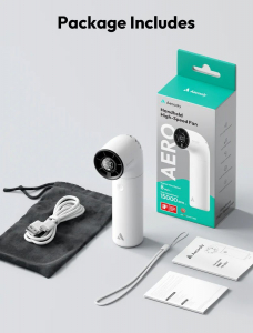 Aecooly Aero akkumul&aacute;toros k&eacute;zi ventil&aacute;tor feh&eacute;r (PH02-WH)
