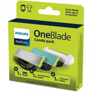 Philips OneBlade kombi csomag:1x360,1xS&uacute;rl&oacute;d&aacute;sg&aacute;tl&oacute;,1xSkinProtect penge (QP936/50)