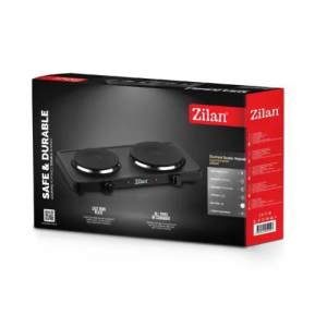 Zilan k&eacute;tszem&eacute;lyes elektromos főzőlap fekete (ZLN2181)
